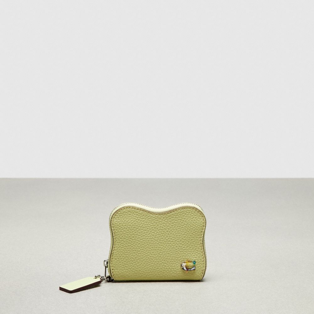 Pale Lime Coach Wavy Zip Around Wallet In Coachtopia Leather | COH865531