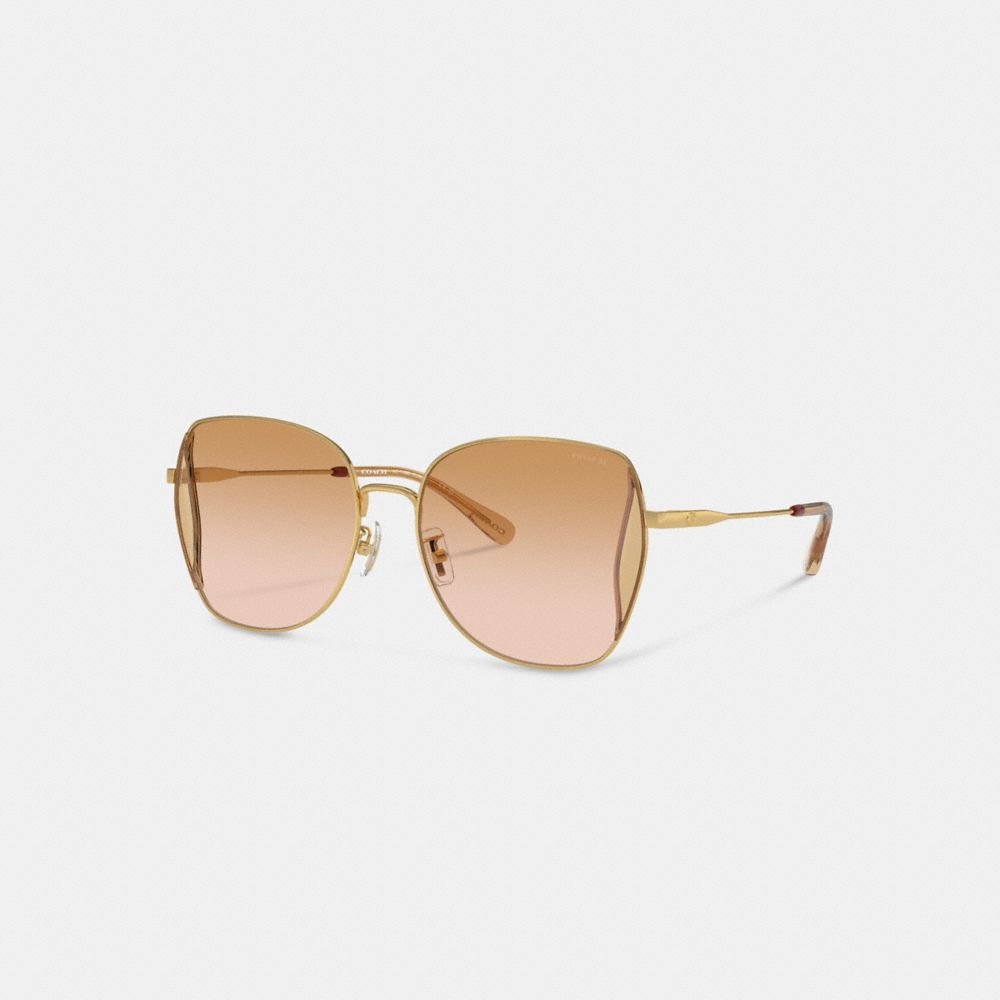 Peach Blush Multi Coach Oversized Butterfly Sunglasses | COH866371