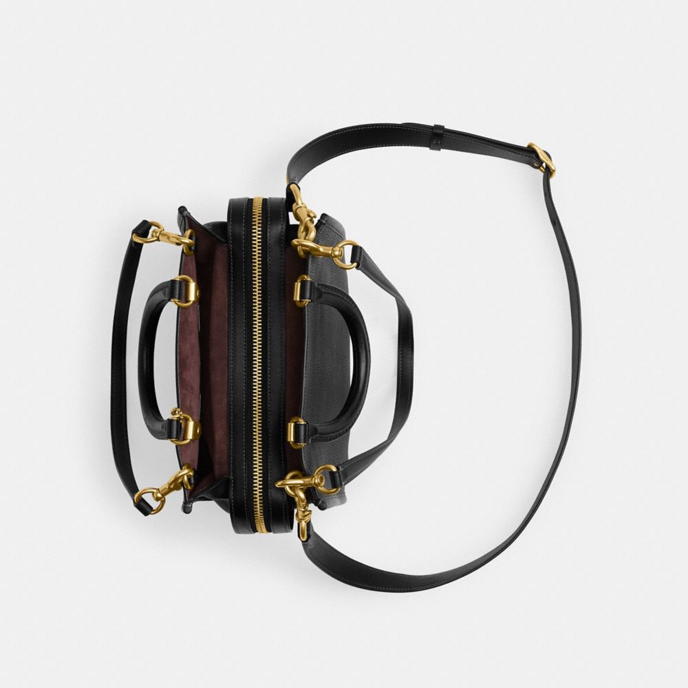 Pebble Leather/Brass/Black Coach Rogue Bag 25 | COH865073