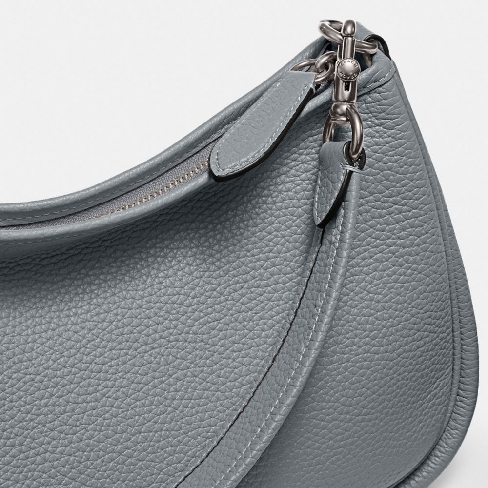Pebble Leather/Silver/Grey Blue Coach Cary Crossbody Bag | COH865289