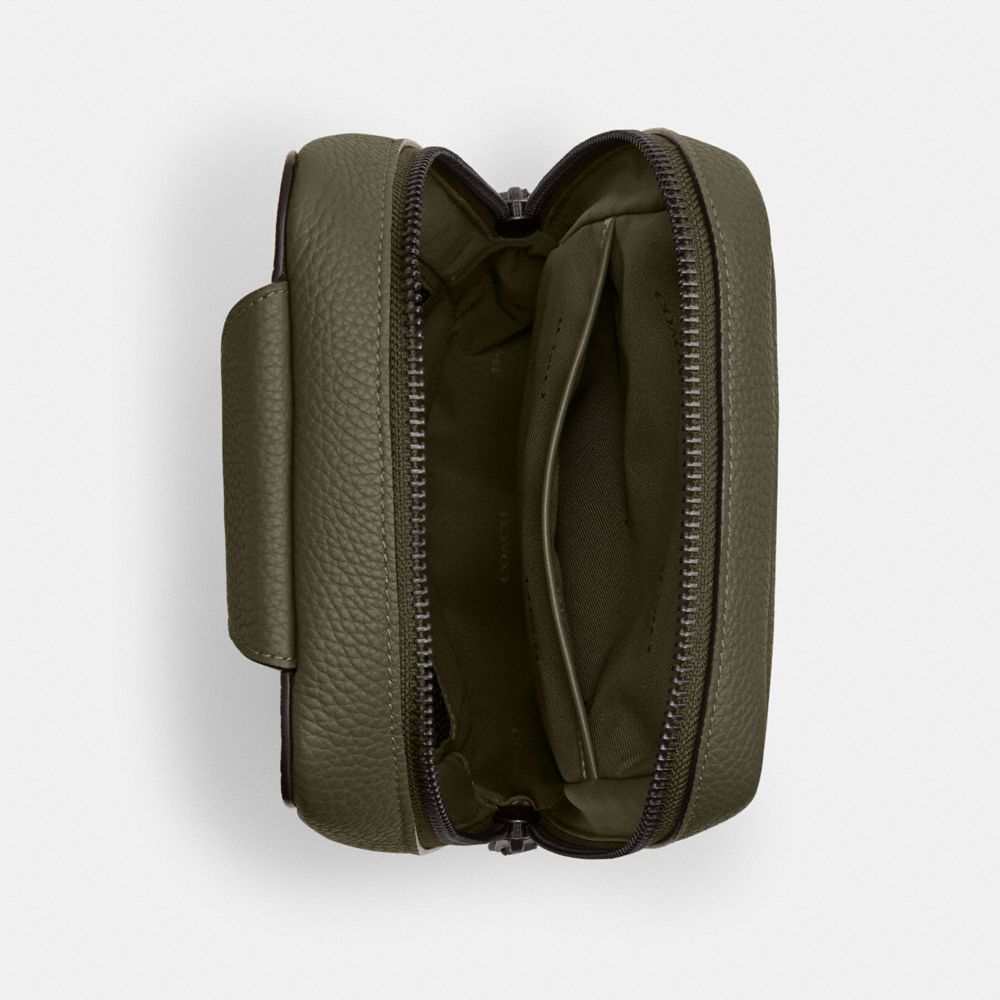 Pebble Leather/Smooth Leather/Army Green Coach Gotham Pack | COH866562