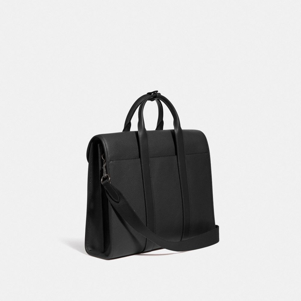 Pebble Leather/Smooth Leather/Black Copper/Black Coach Gotham Portfolio Bag | COH866534