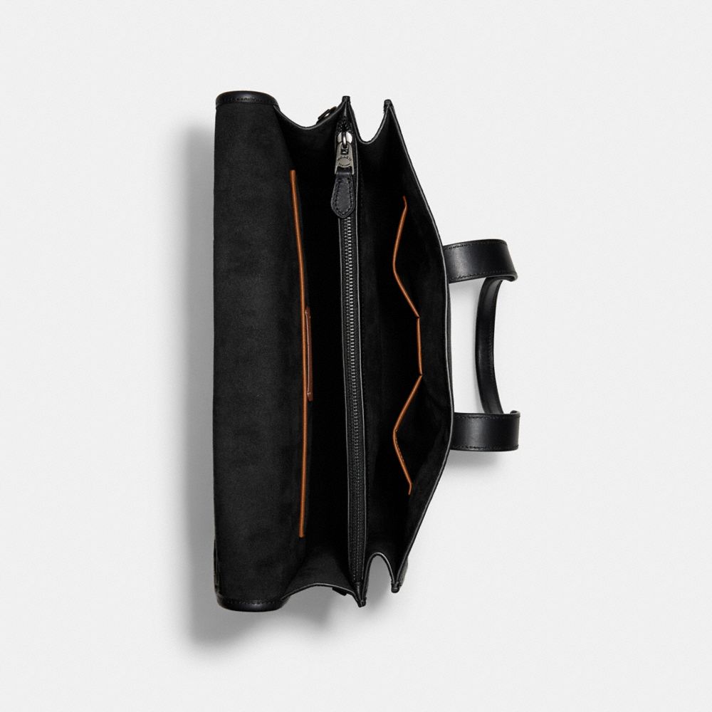 Pebble Leather/Smooth Leather/Black Copper/Black Coach Gotham Portfolio Bag | COH866534