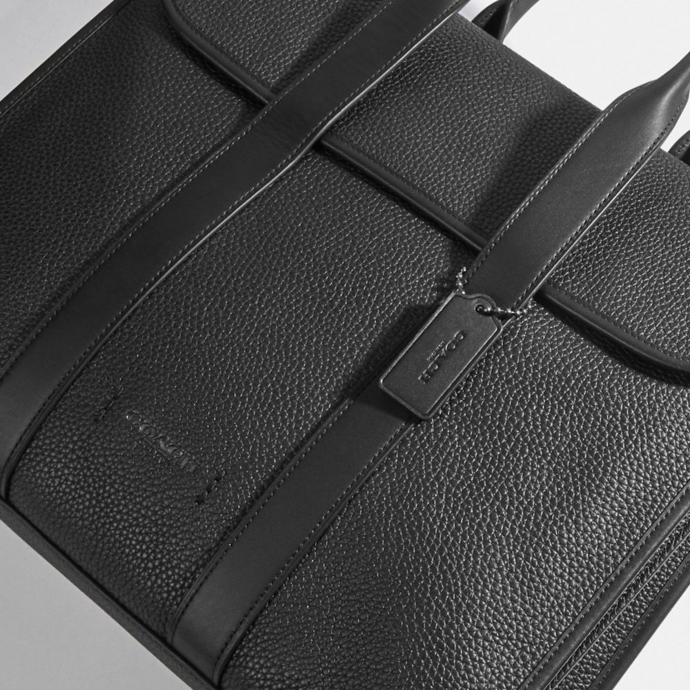 Pebble Leather/Smooth Leather/Black Copper/Black Coach Gotham Portfolio Bag | COH866534
