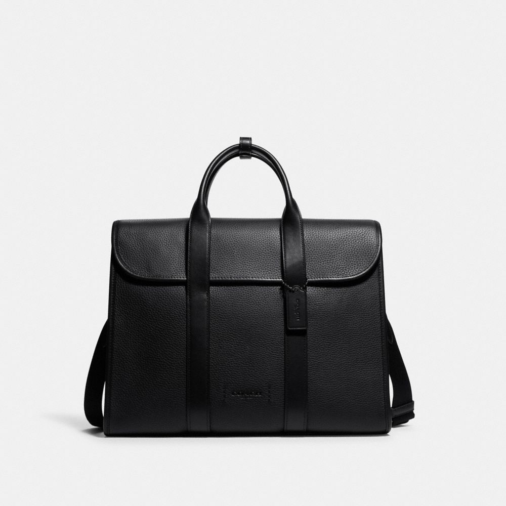 Pebble Leather/Smooth Leather/Black Copper/Black Coach Gotham Portfolio Bag | COH866534