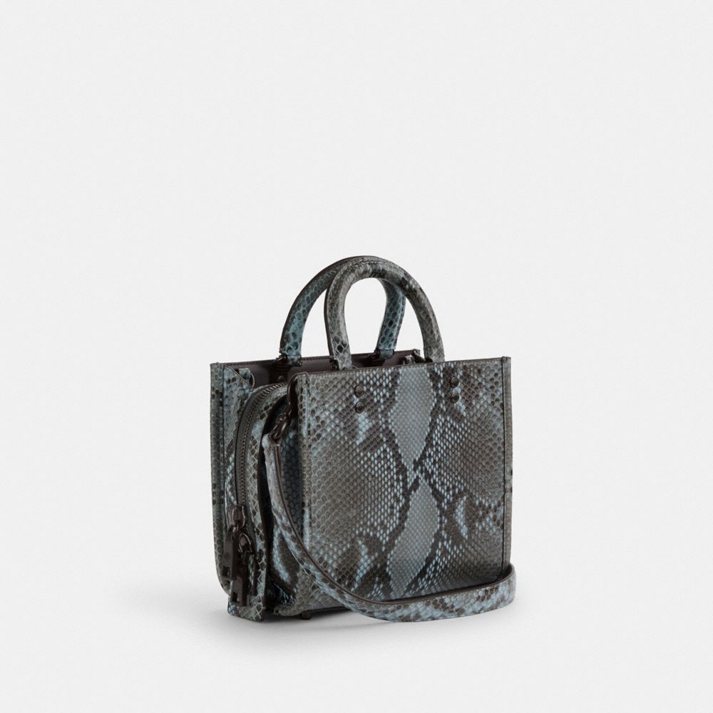 Pewter/Blue Coach Rogue 20 In Snakeskin | COH865174