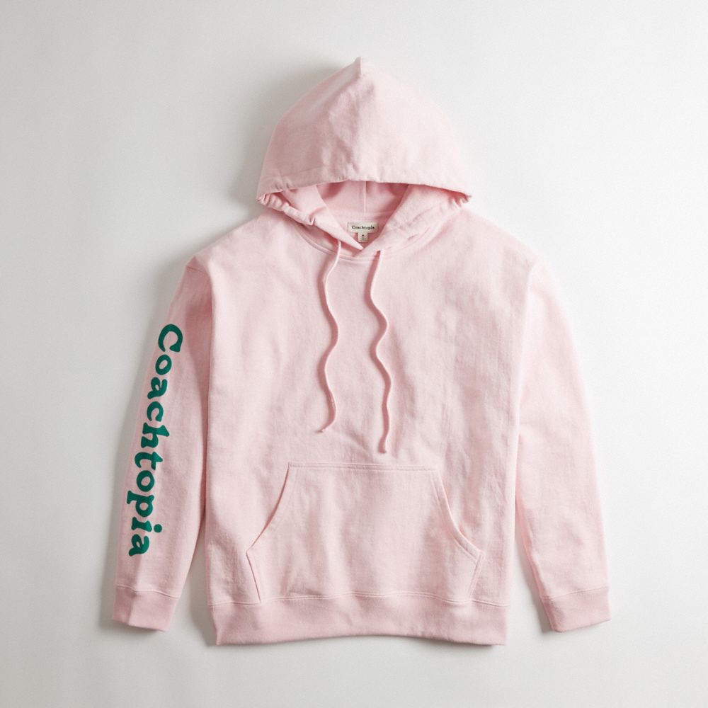 Pink/Multi Coach Hoodie In 100% Recycled Cotton: 3 Clouds | COH866898