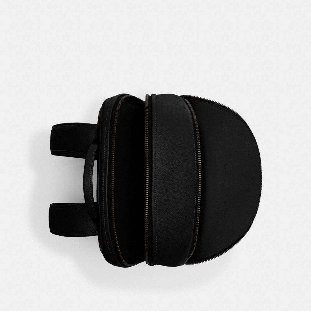 Polished Pebble Leather/Black Coach Charter Backpack | COH865472