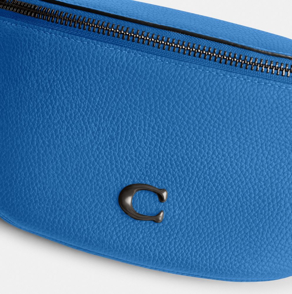 Polished Pebble Leather/Blueberry Coach Charter Belt Bag 7 | COH866666