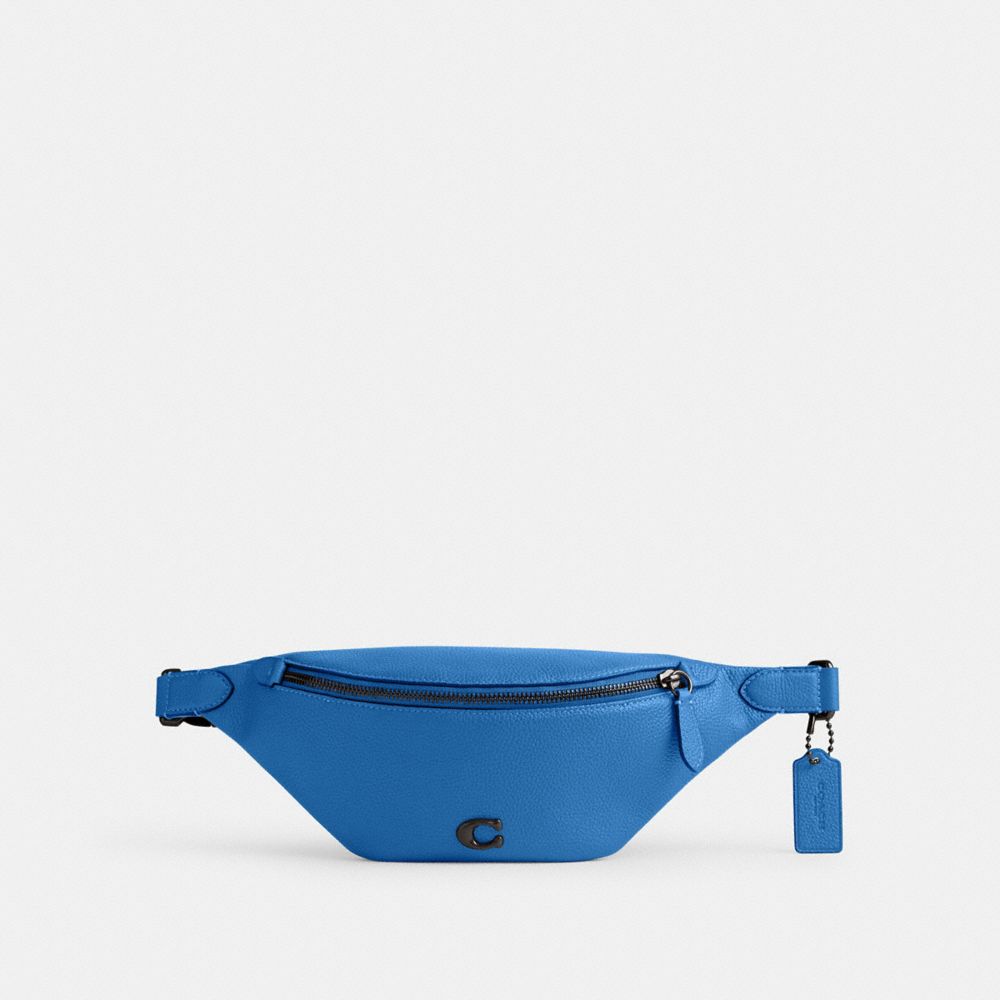 Polished Pebble Leather/Blueberry Coach Charter Belt Bag 7 | COH866666