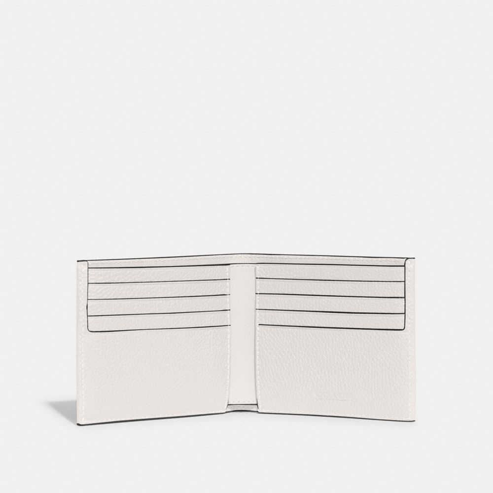 Polished Pebble Leather/Chalk Coach Double Billfold Wallet | COH866699
