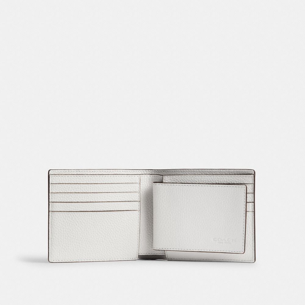 Polished Pebble Leather/Chalk Multi Coach 3 In 1 Wallet With Graphic | COH866723
