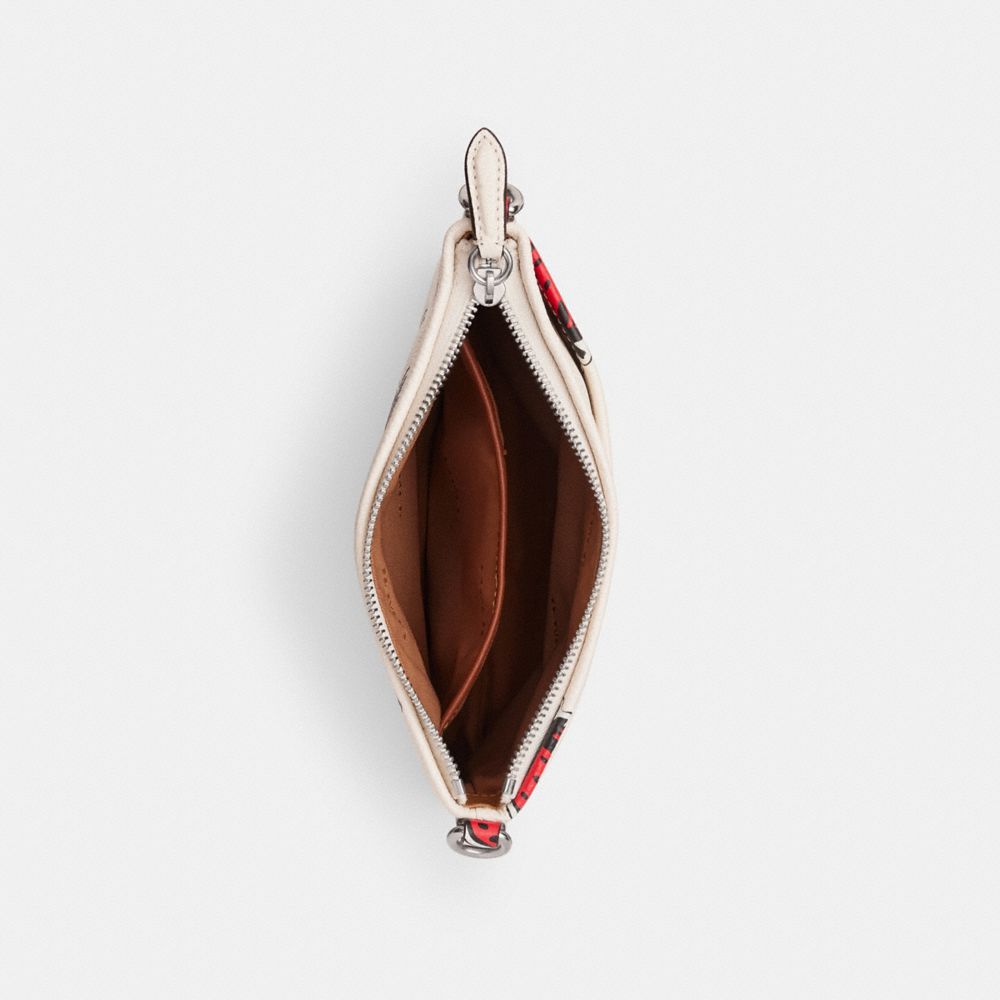 Polished Pebble Leather/Silver/Chalk Multi Coach Kitt Messenger Crossbody Bag With Strawberry Print | COH865377