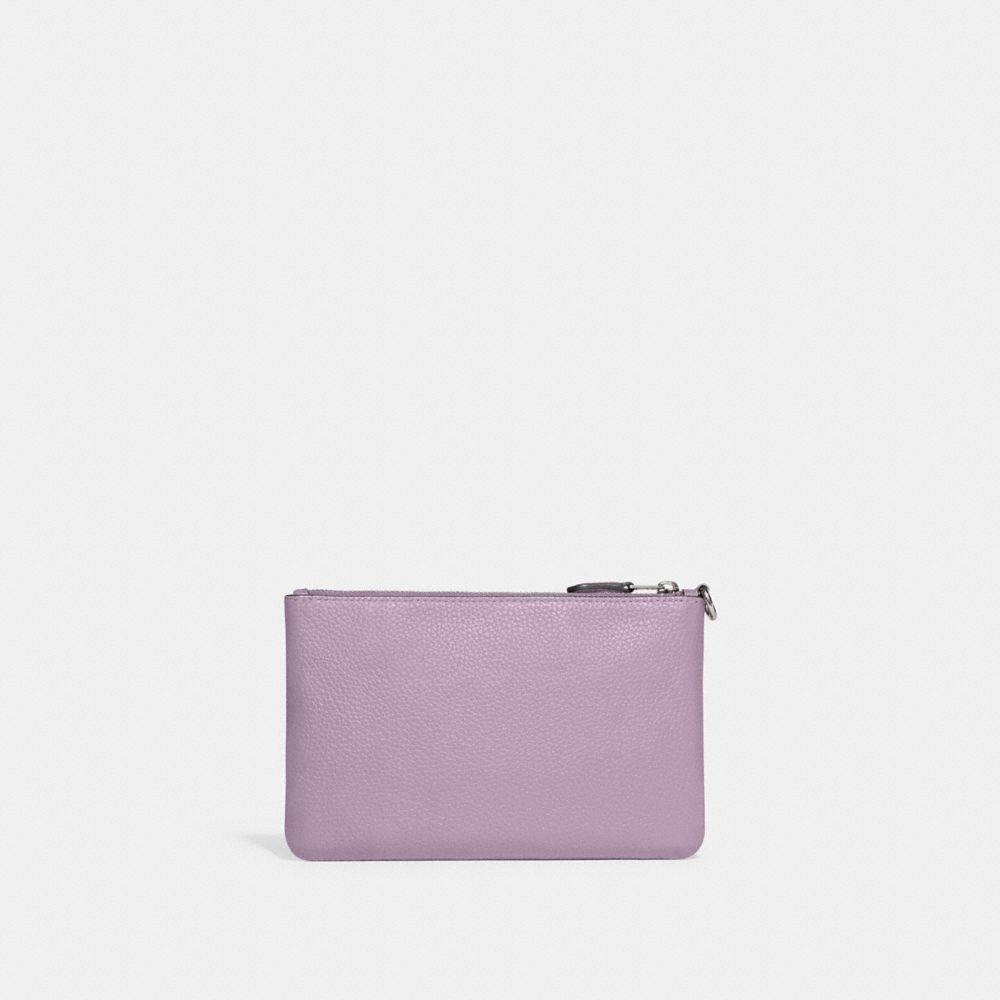 Polished Pebble Leather/Silver/Soft Purple Coach Small Wristlet | COH865622