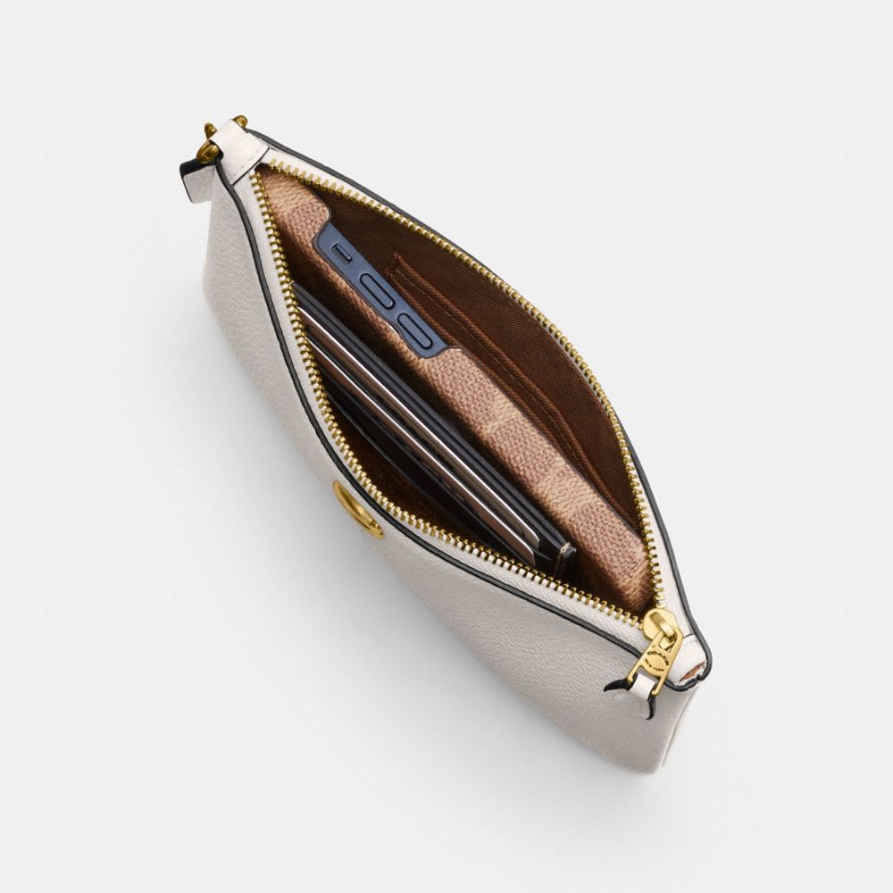 Polished Pebble Leather/Silver/Soft Purple Coach Small Wristlet | COH865622