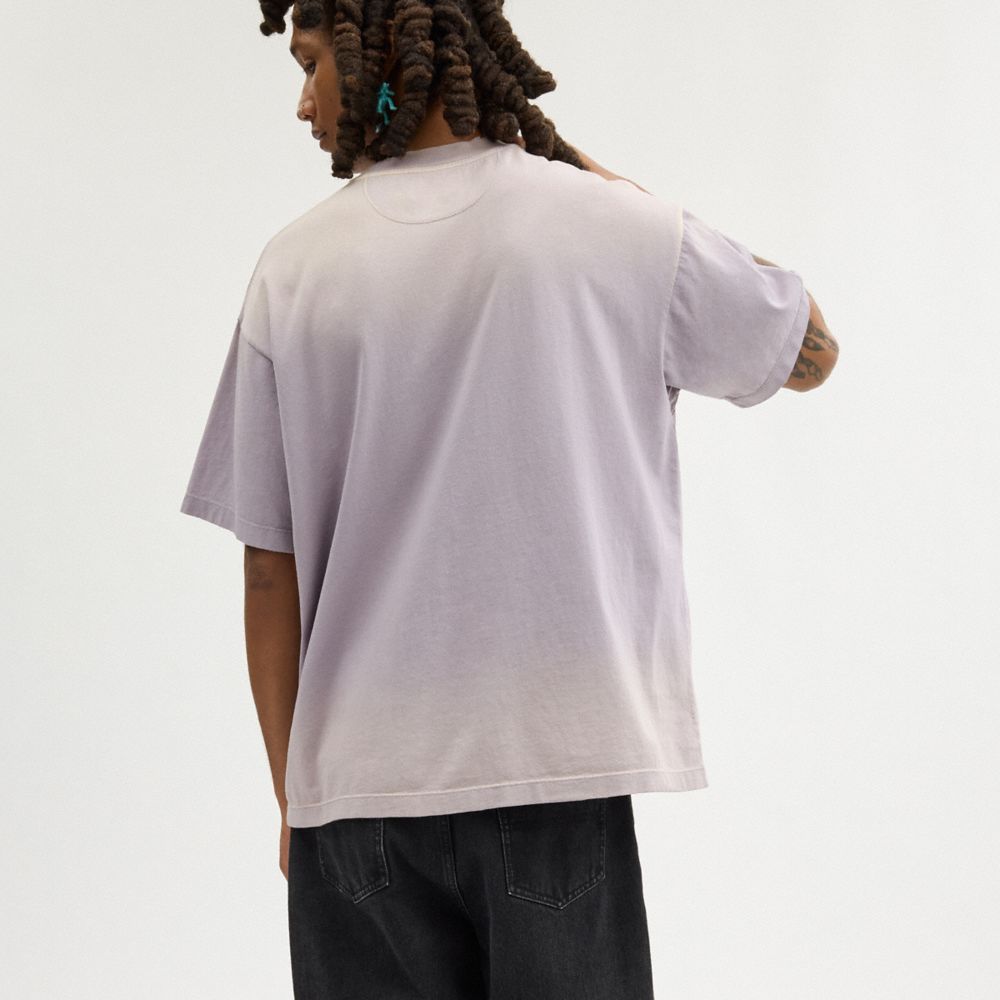 Purple Coach Signature Apple T Shirt | COH866921