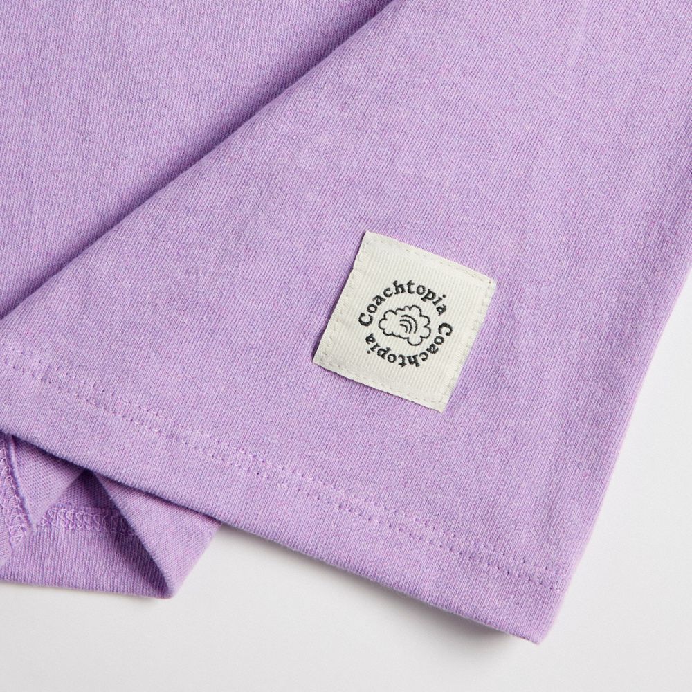 Purple Multi Coach Cropped Tee: Best Friends Bunny | COH865971