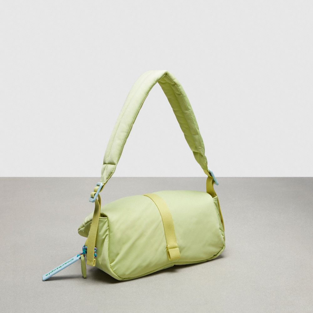 Recycled Polyester/Pale Lime Coach Coachtopia Loop Puffy Wavy Dinky Bag | COH864787