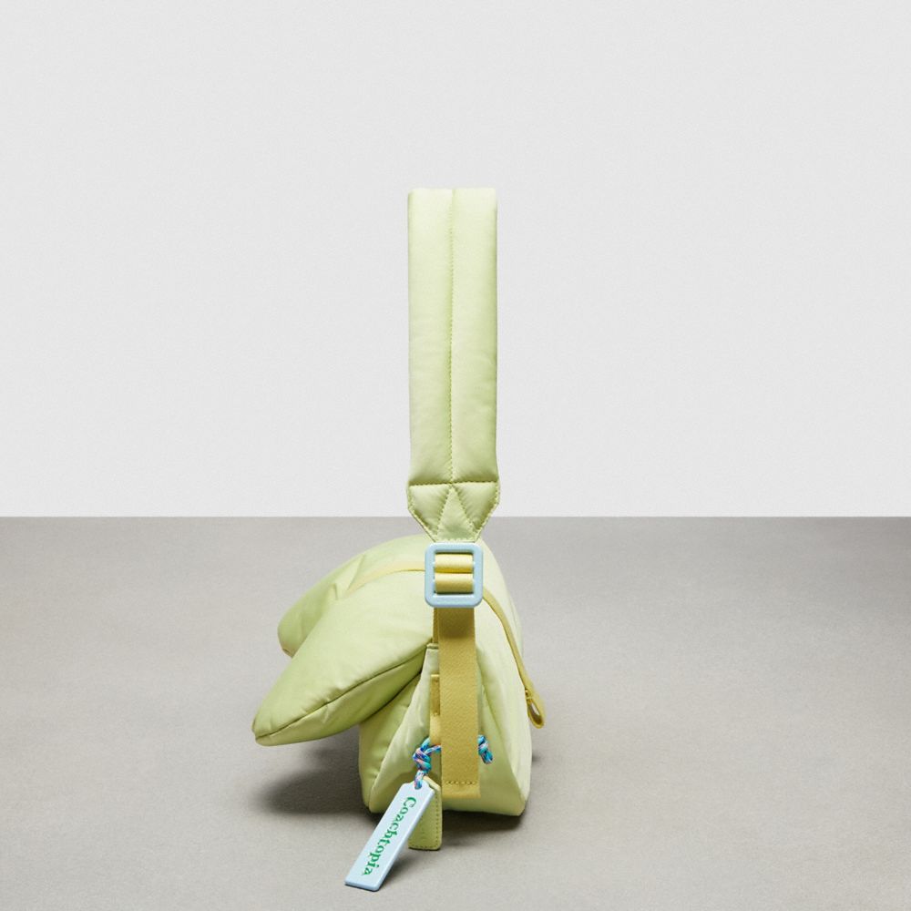 Recycled Polyester/Pale Lime Coach Coachtopia Loop Puffy Wavy Dinky Bag | COH864787