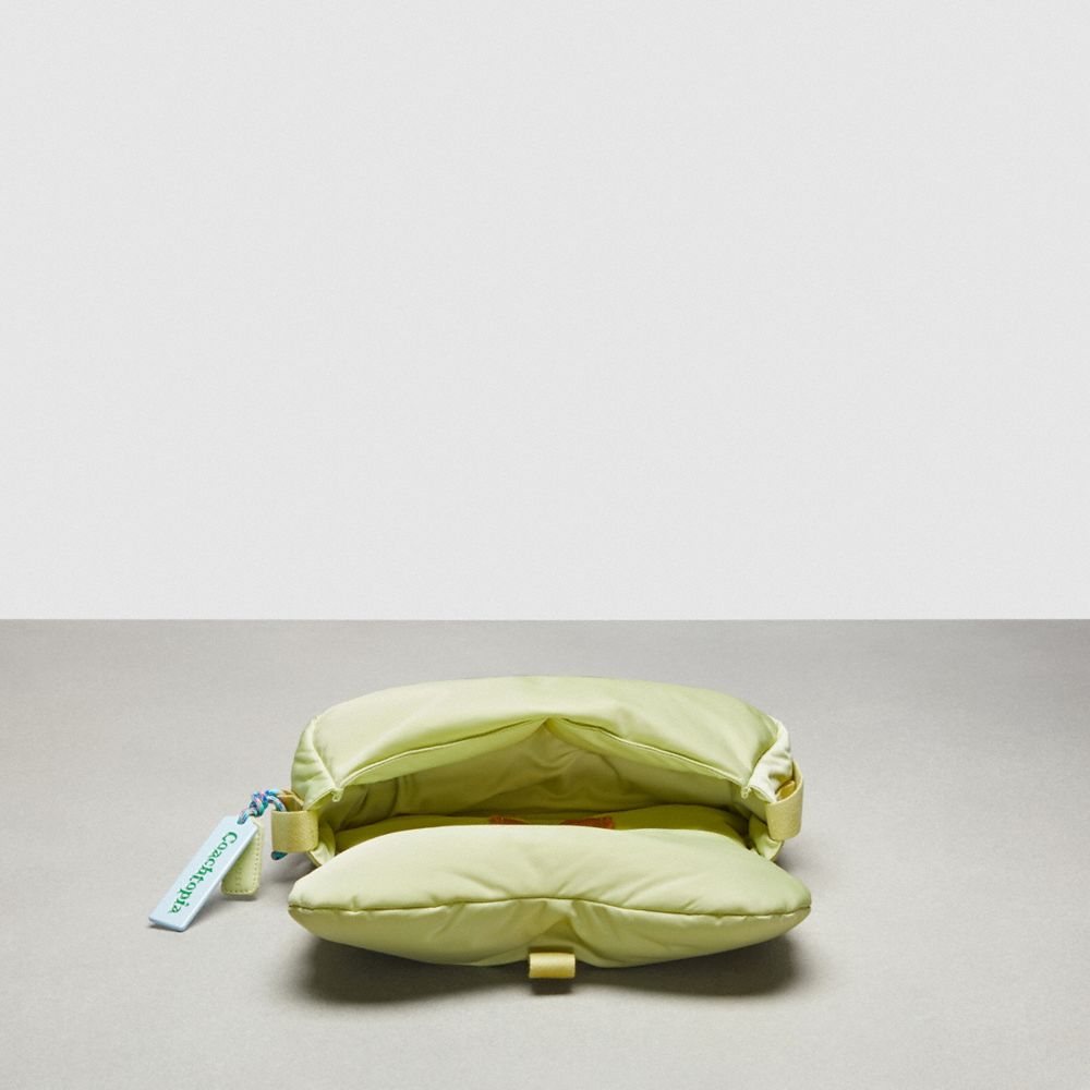 Recycled Polyester/Pale Lime Coach Coachtopia Loop Puffy Wavy Dinky Bag | COH864787