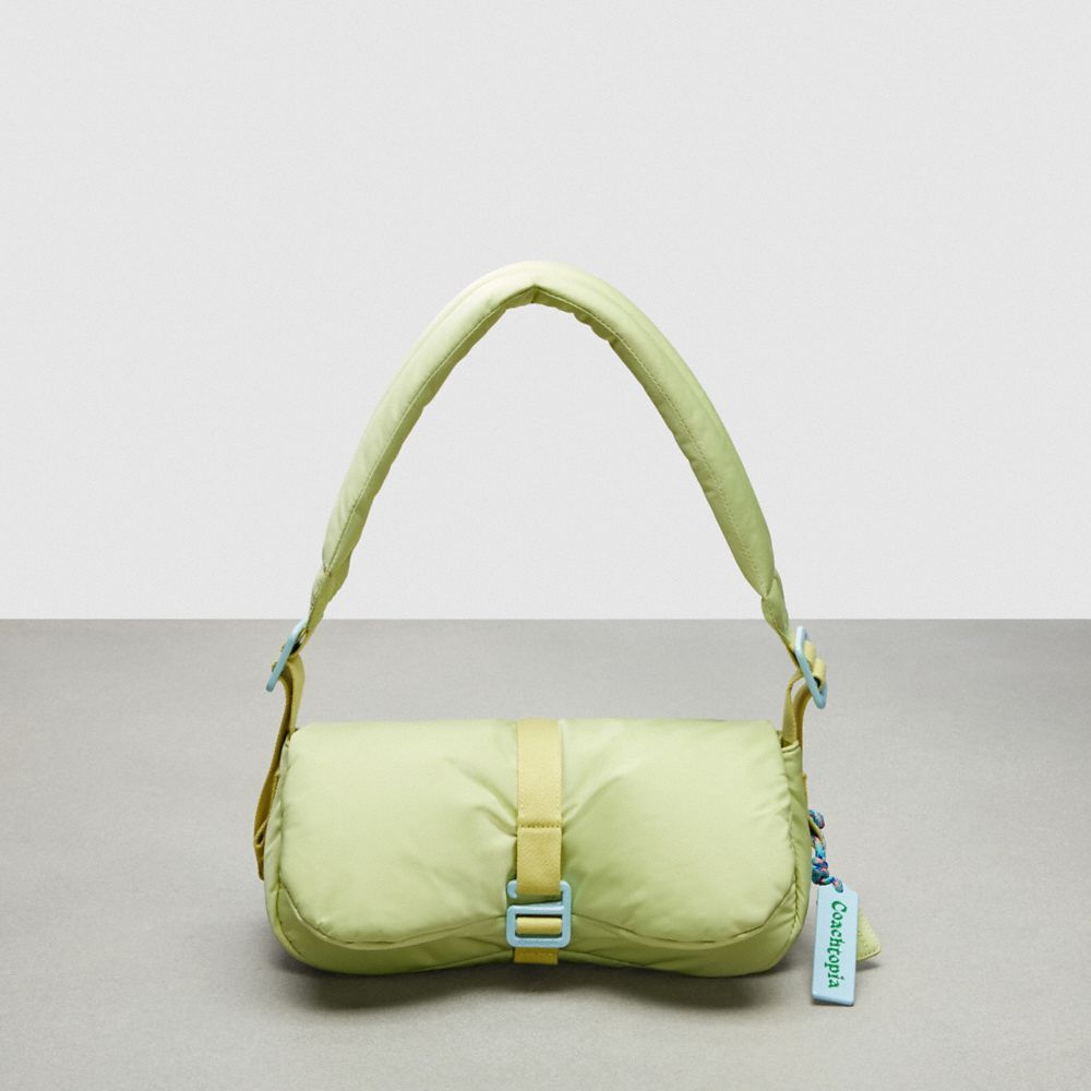 Recycled Polyester/Pale Lime Coach Coachtopia Loop Puffy Wavy Dinky Bag | COH864787