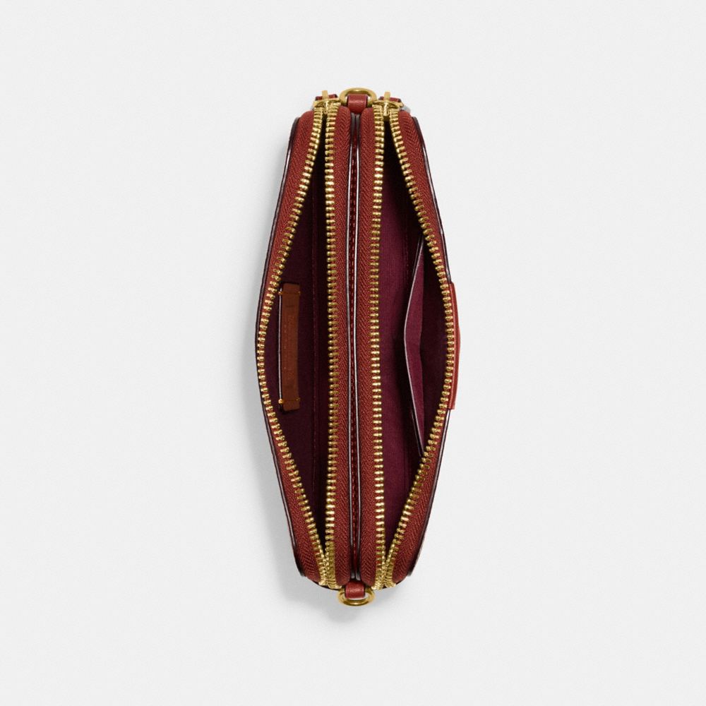 Refined Calf Leather/Brass/Tan/Rust Coach Kira Crossbody Bag In Colorblock Signature Canvas | COH865637
