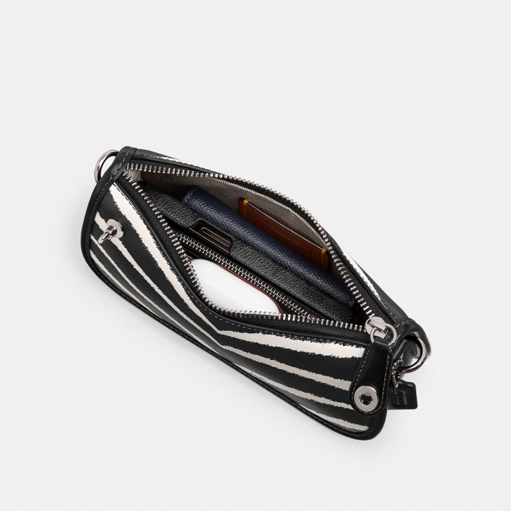 Refined Calf Leather/Silver/Zebra Coach Swinger Bag 20 With Zebra Print | COH864934