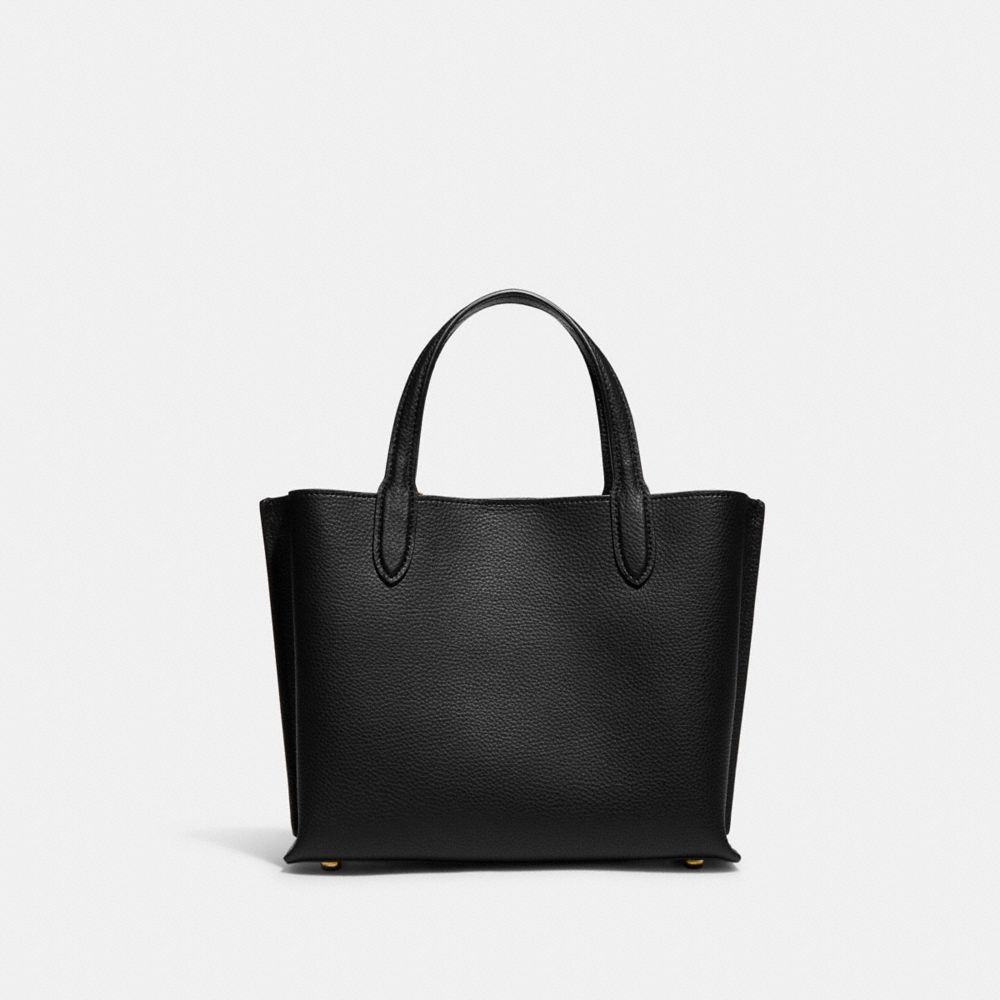 Refined Pebble Leather/Brass/Black Coach Willow Tote Bag 24 | COH865327