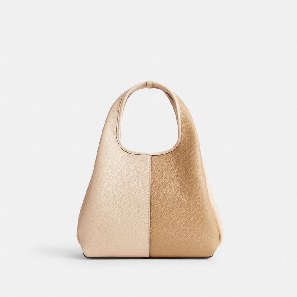 Refined Pebble Leather/Brass/Ivory Multi Coach Lana Shoulder Bag 23 In Colorblock | COH865187