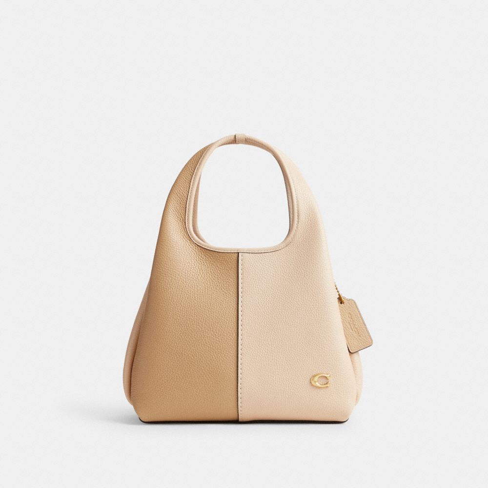 Refined Pebble Leather/Brass/Ivory Multi Coach Lana Shoulder Bag 23 In Colorblock | COH865187