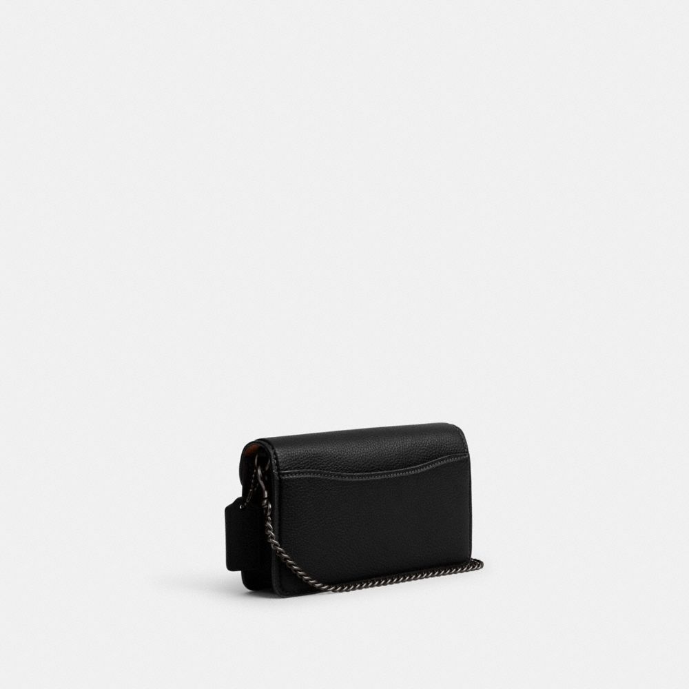 Refined Pebble Leather/Pewter/Black Coach Tabby Crossbody Wristlet | COH865241