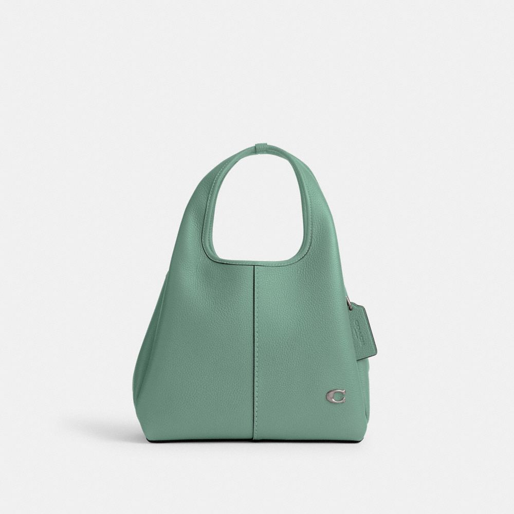 Refined Pebble Leather/Silver/Aquamarine Coach Lana Shoulder Bag 23 | COH865113
