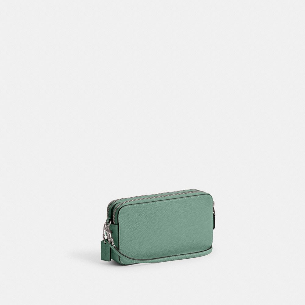 Refined Pebble Leather/Silver/Aquamarine Coach Kira Crossbody Bag | COH865620