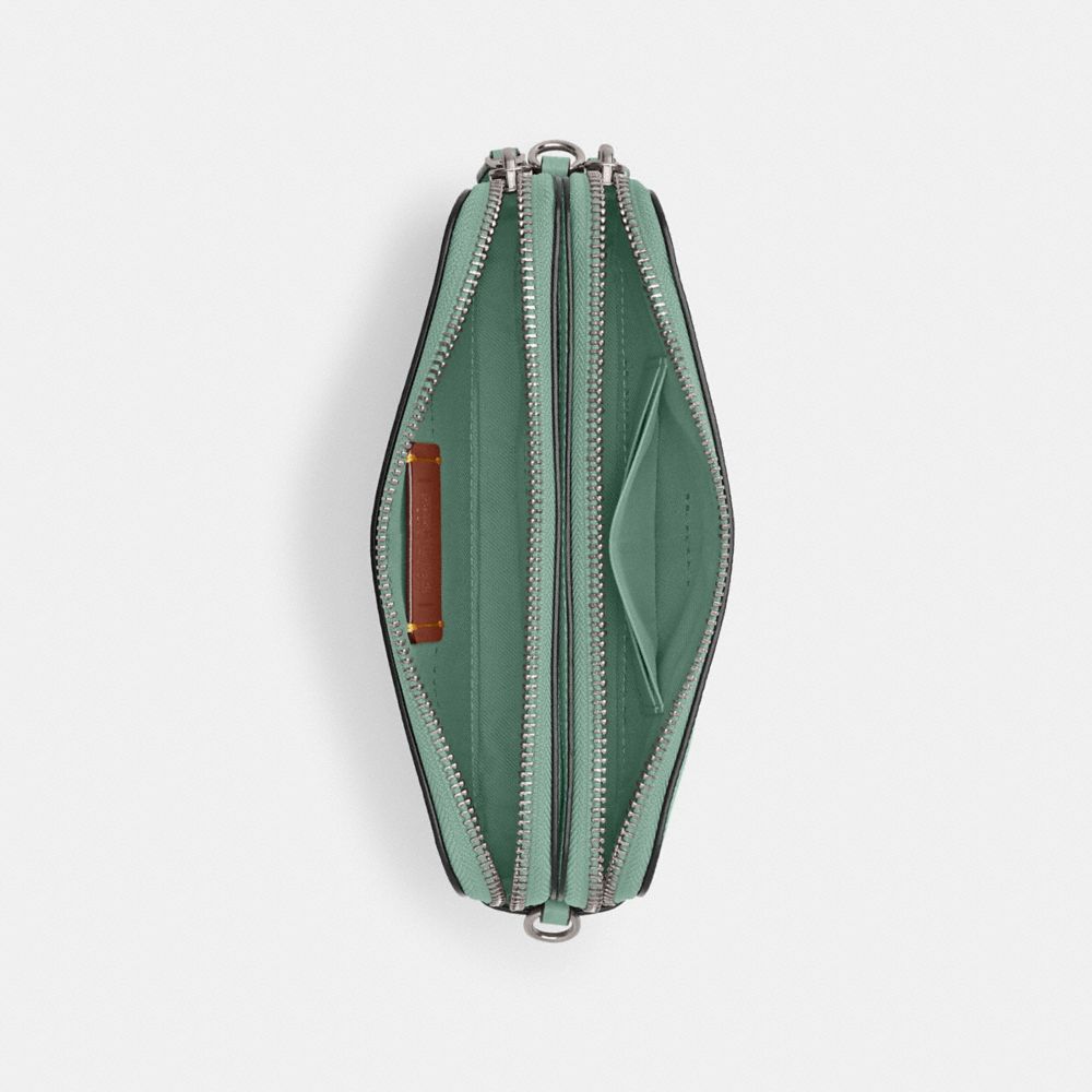 Refined Pebble Leather/Silver/Aquamarine Coach Kira Crossbody Bag | COH865620