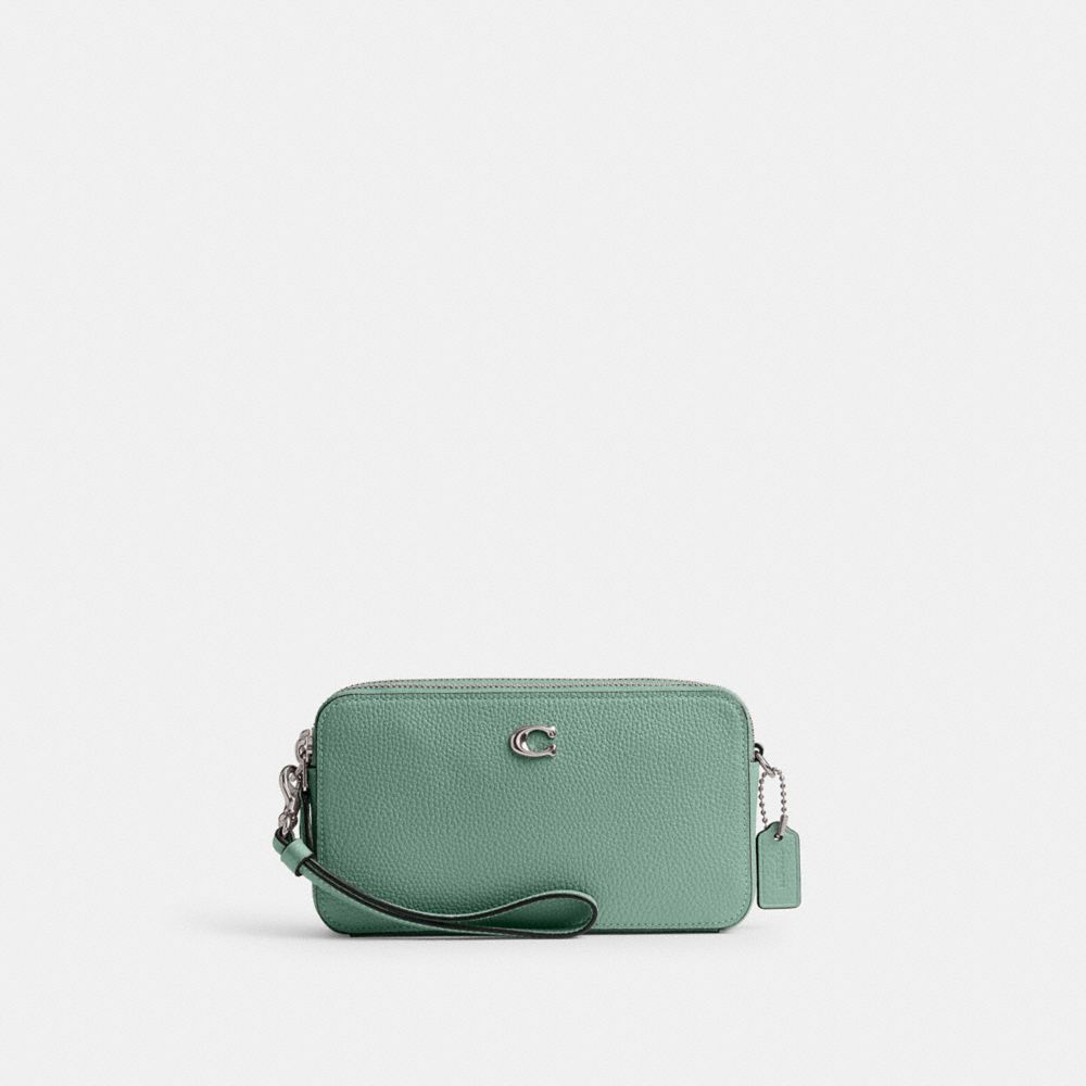 Refined Pebble Leather/Silver/Aquamarine Coach Kira Crossbody Bag | COH865620