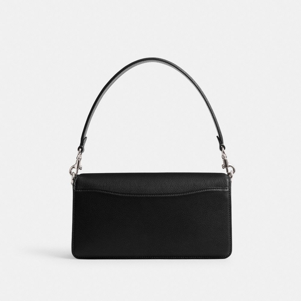 Refined Pebble Leather/Silver/Black Coach Tabby Shoulder Bag 26 | COH864761