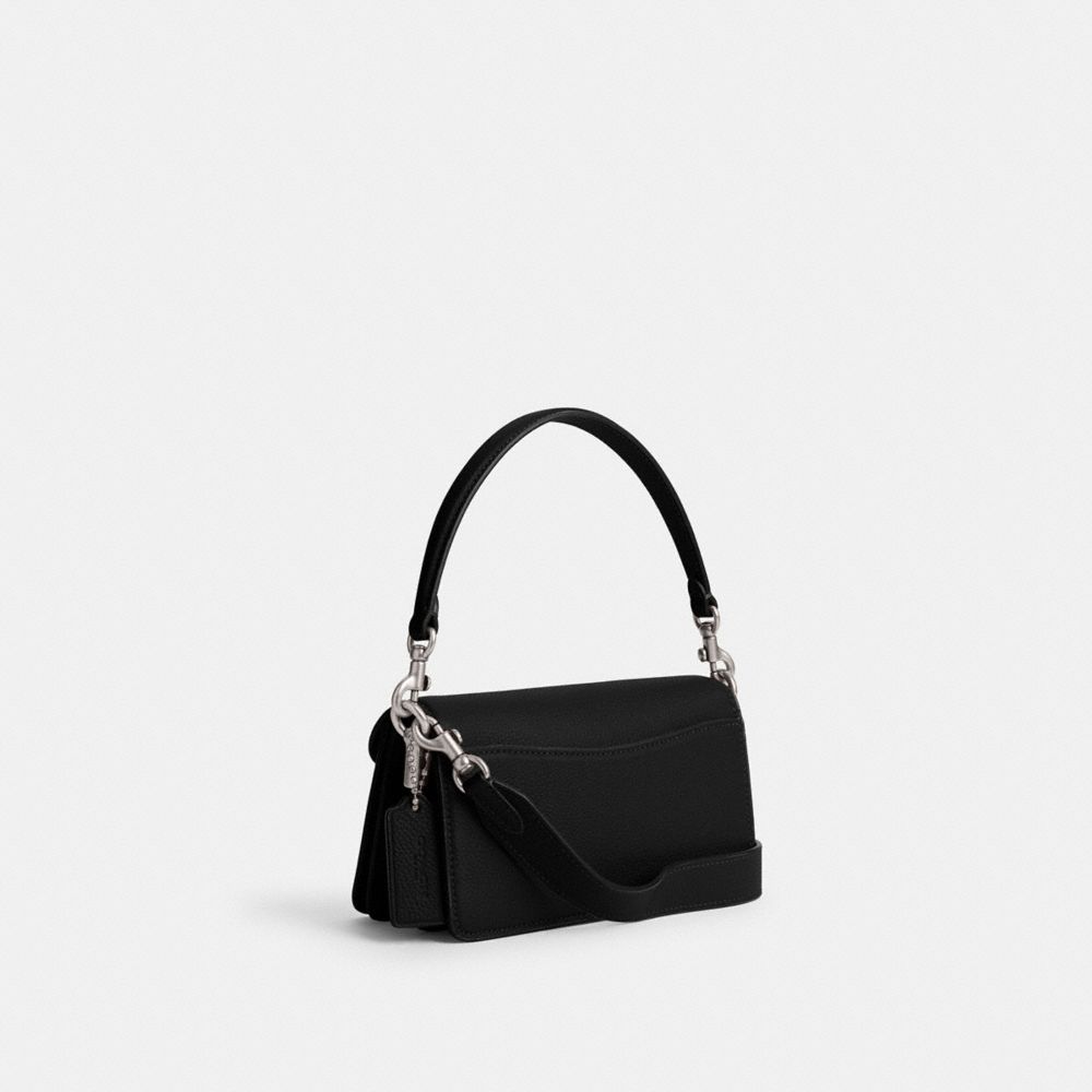 Refined Pebble Leather/Silver/Black Coach Tabby Shoulder Bag 20 | COH864762