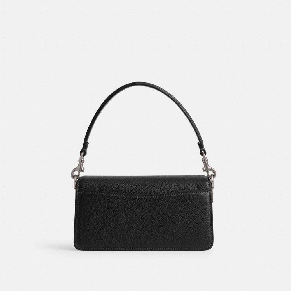 Refined Pebble Leather/Silver/Black Coach Tabby Shoulder Bag 20 | COH864762
