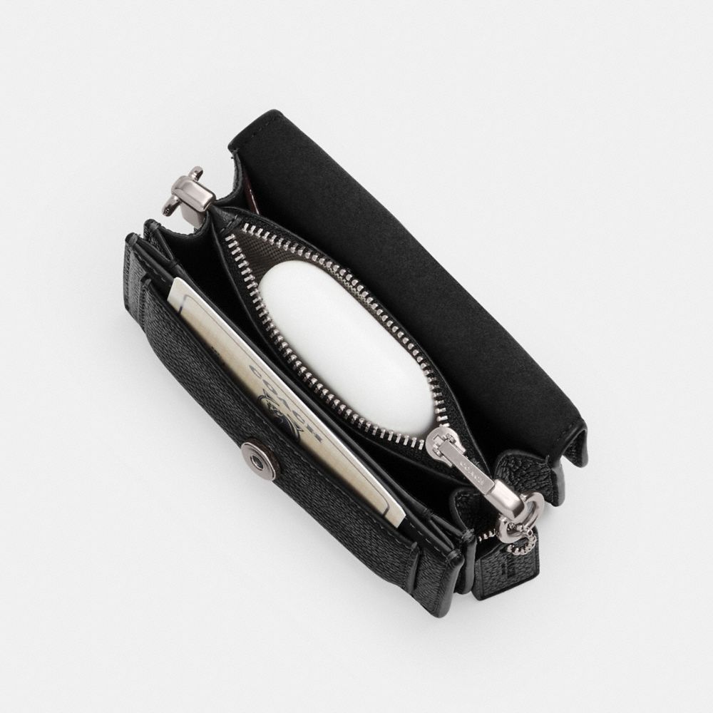 Refined Pebble Leather/Silver/Black Coach Tabby Bag 12 | COH865286