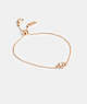 Rose Gold Coach Halo Tea Rose Slider Bracelet | COH866128