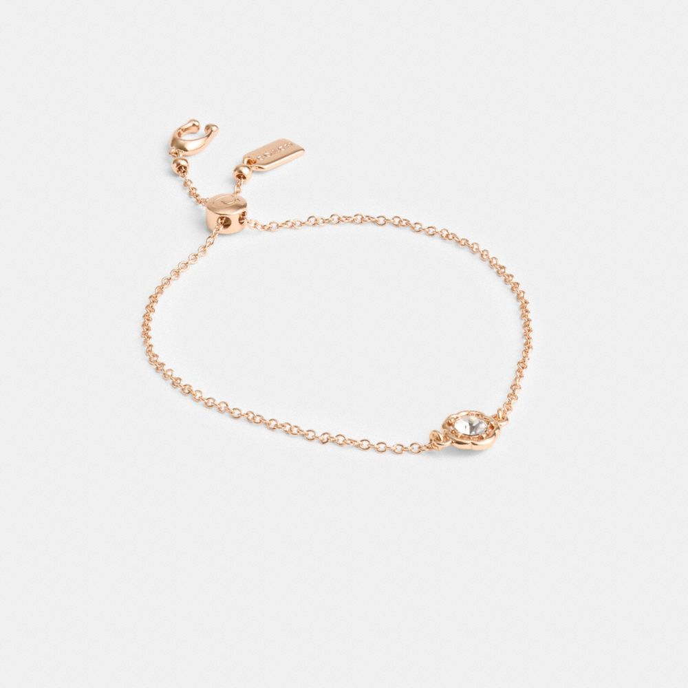 Rose Gold Coach Halo Tea Rose Slider Bracelet | COH866128