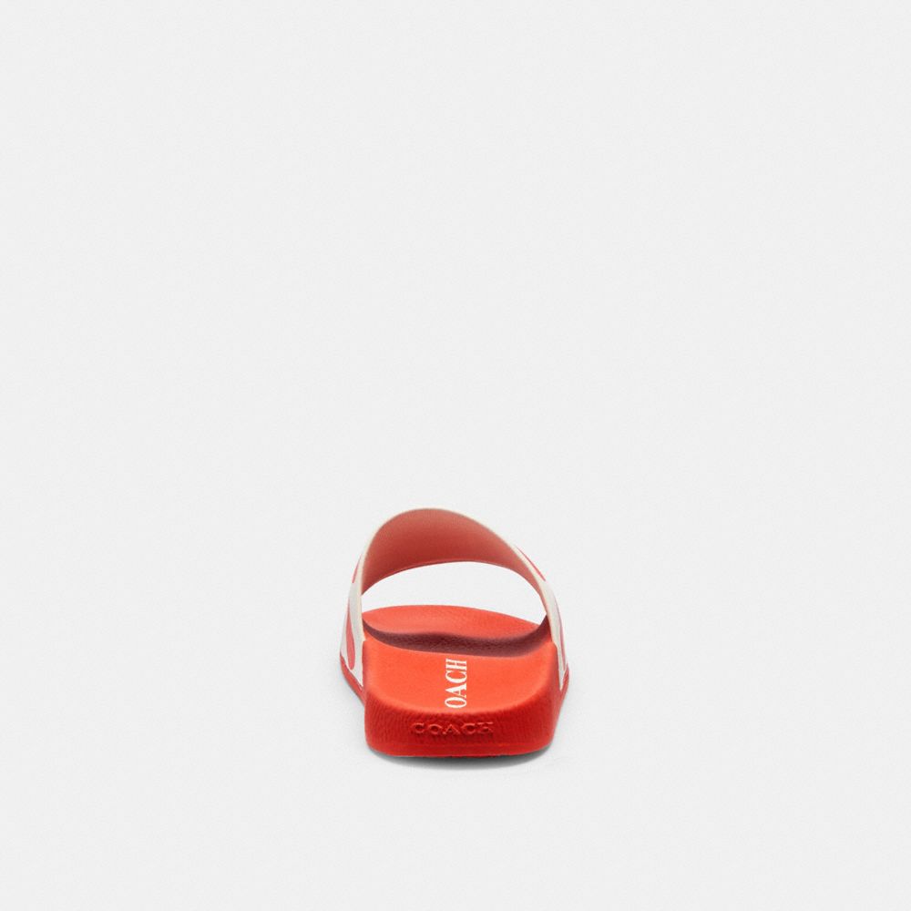 Rubber/Chalk/Sport Red Coach Udele Sport Slide With Valentine'S Print | COH865891