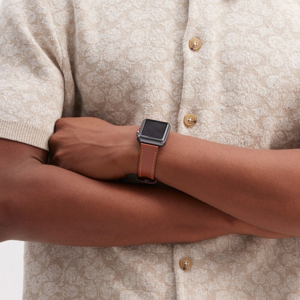 Saddle Coach Apple Watch® Strap, 42 Mm And 44 Mm | COH866967