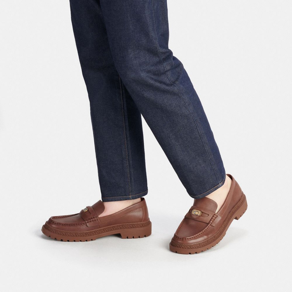 Saddle Coach Loafer With Signature Coin | COH866828