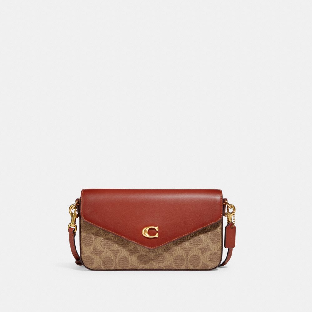 Signature Coated Canvas/Brass/Tan/Rust Coach Wyn Crossbody Bag In Signature Canvas | COH865325