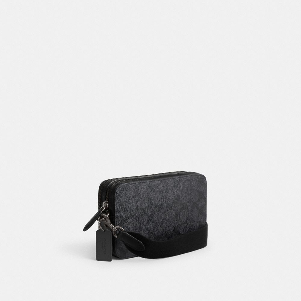 Signature Coated Canvas/Charcoal Coach Charter Crossbody 19 In Signature Canvas | COH866601