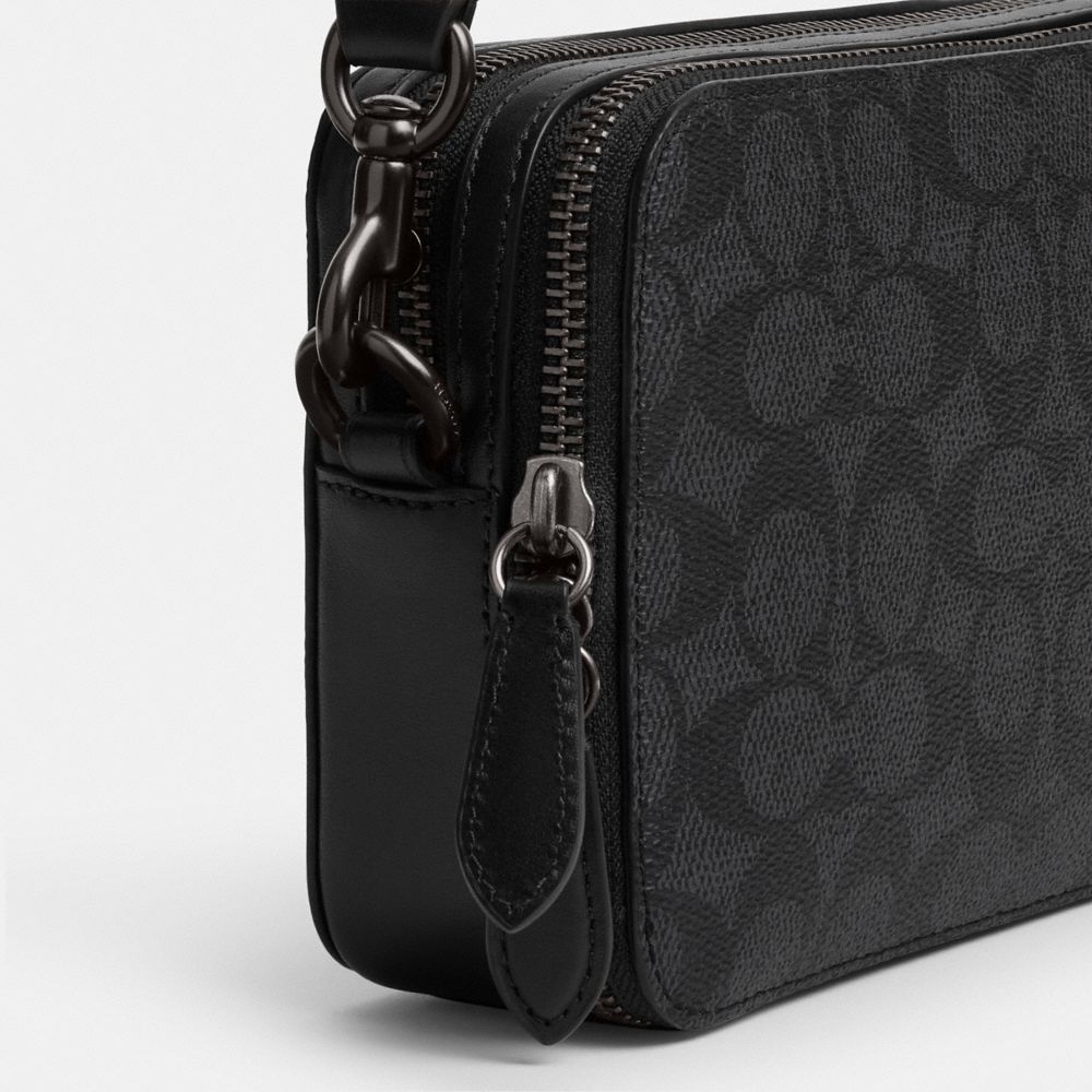 Signature Coated Canvas/Charcoal Coach Charter Crossbody 19 In Signature Canvas | COH866601