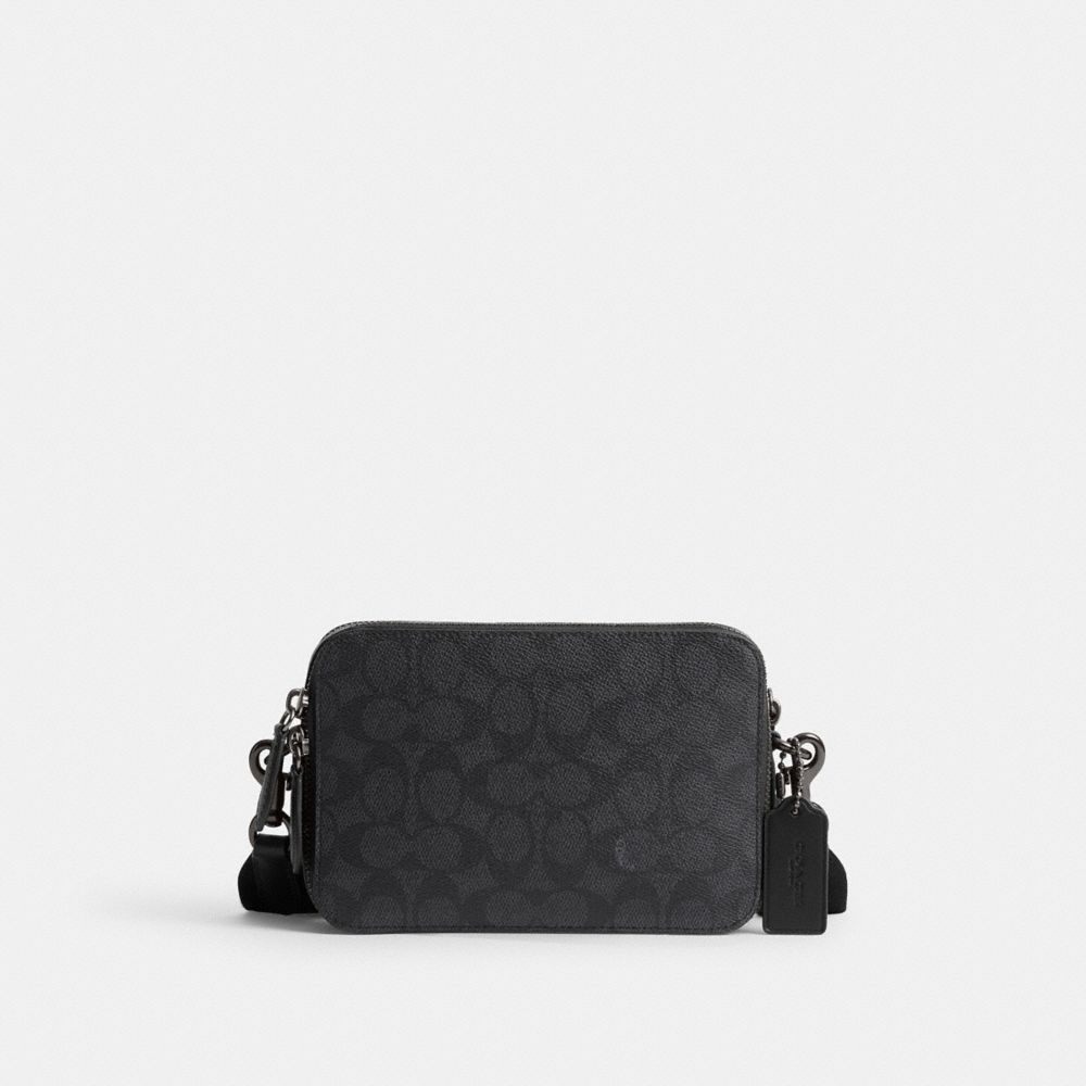 Signature Coated Canvas/Charcoal Coach Charter Crossbody 19 In Signature Canvas | COH866601