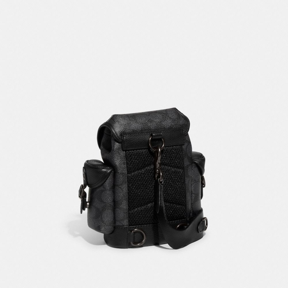 Signature Coated Canvas/Charcoal Coach Hitch Backpack 13 In Signature Canvas | COH866492