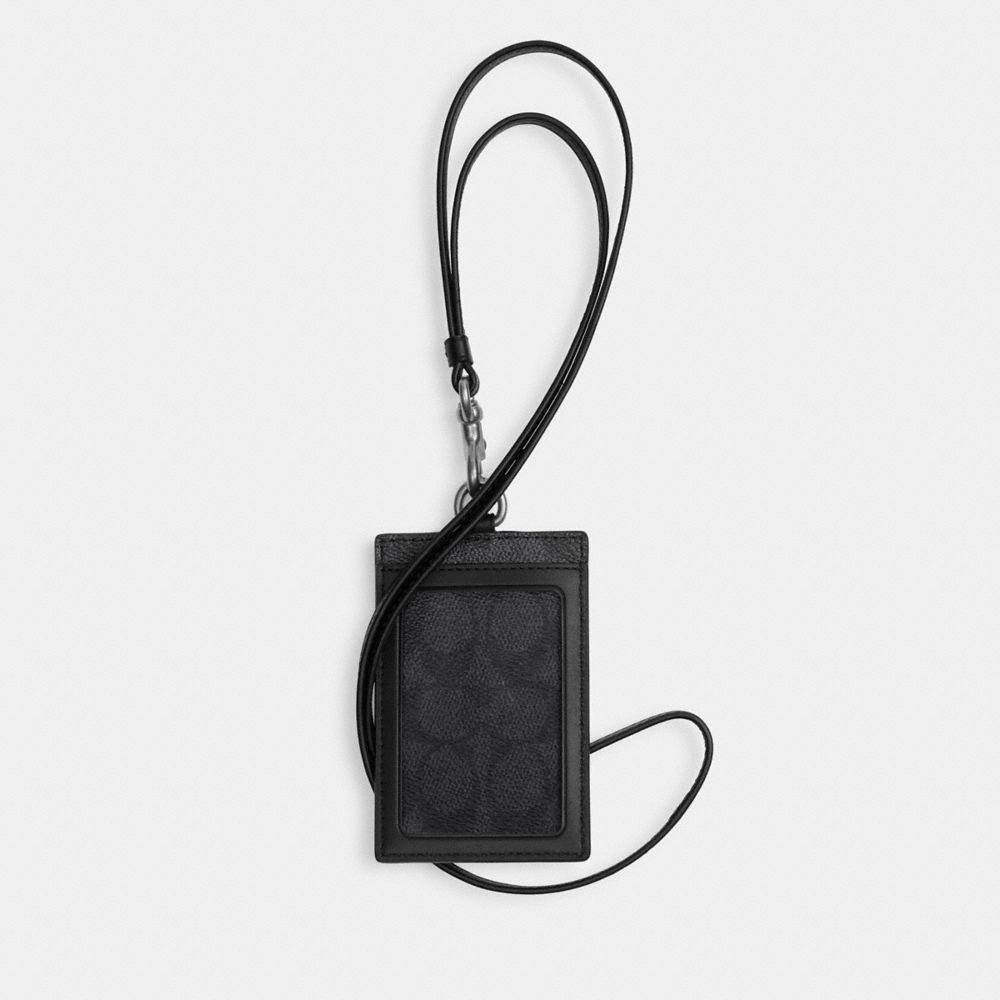 Signature Coated Canvas/Charcoal Coach Id Lanyard In Signature Canvas | COH866753
